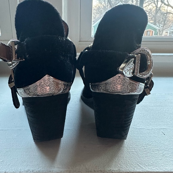 Jeffrey Campbell Calhoun Velvet Ankle Boots - Picture 8 of 9